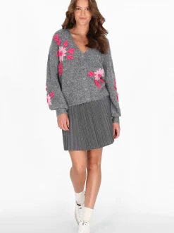 MyMo Damen Strickjacke in grau