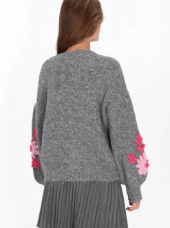 MyMo Damen Strickjacke in grau
