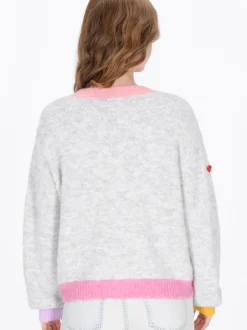 MyMo Damen Strickjacke in grau