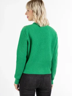 MyMo Damen Strickjacke in grün