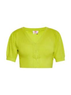 MyMo Damen Strickjacke in grün