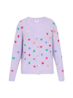 MyMo Damen Strickjacke in lila