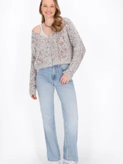 MyMo Damen Strickjacke in mehrfarbig