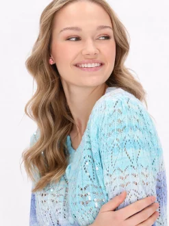 MyMo Damen Strickjacke in mehrfarbig