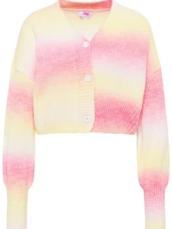 MyMo Damen Strickjacke in mehrfarbig