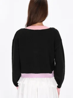 MyMo Damen Strickjacke in mehrfarbig