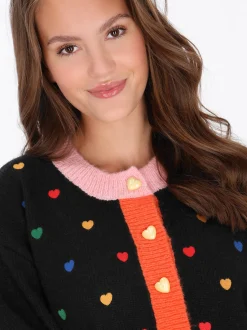 MyMo Damen Strickjacke in mehrfarbig