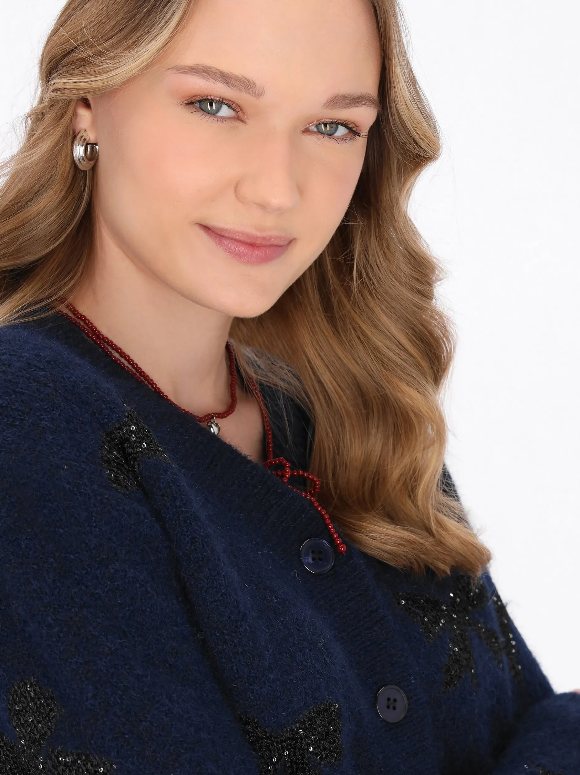 MyMo Damen Strickjacke in melange
