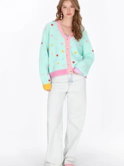 MyMo Damen Strickjacke in mint