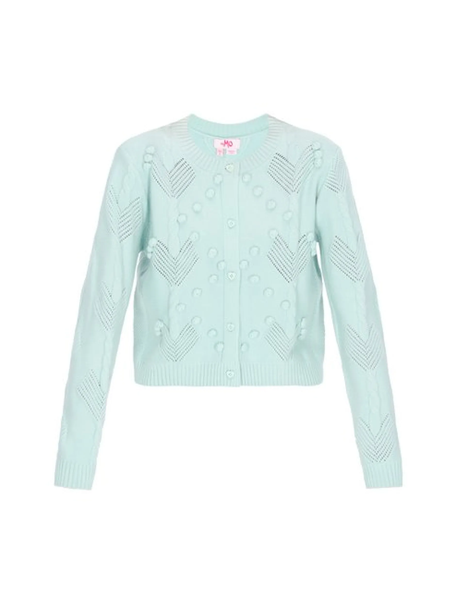MyMo Damen Strickjacke in mint - Ausschnitt: Rundhals