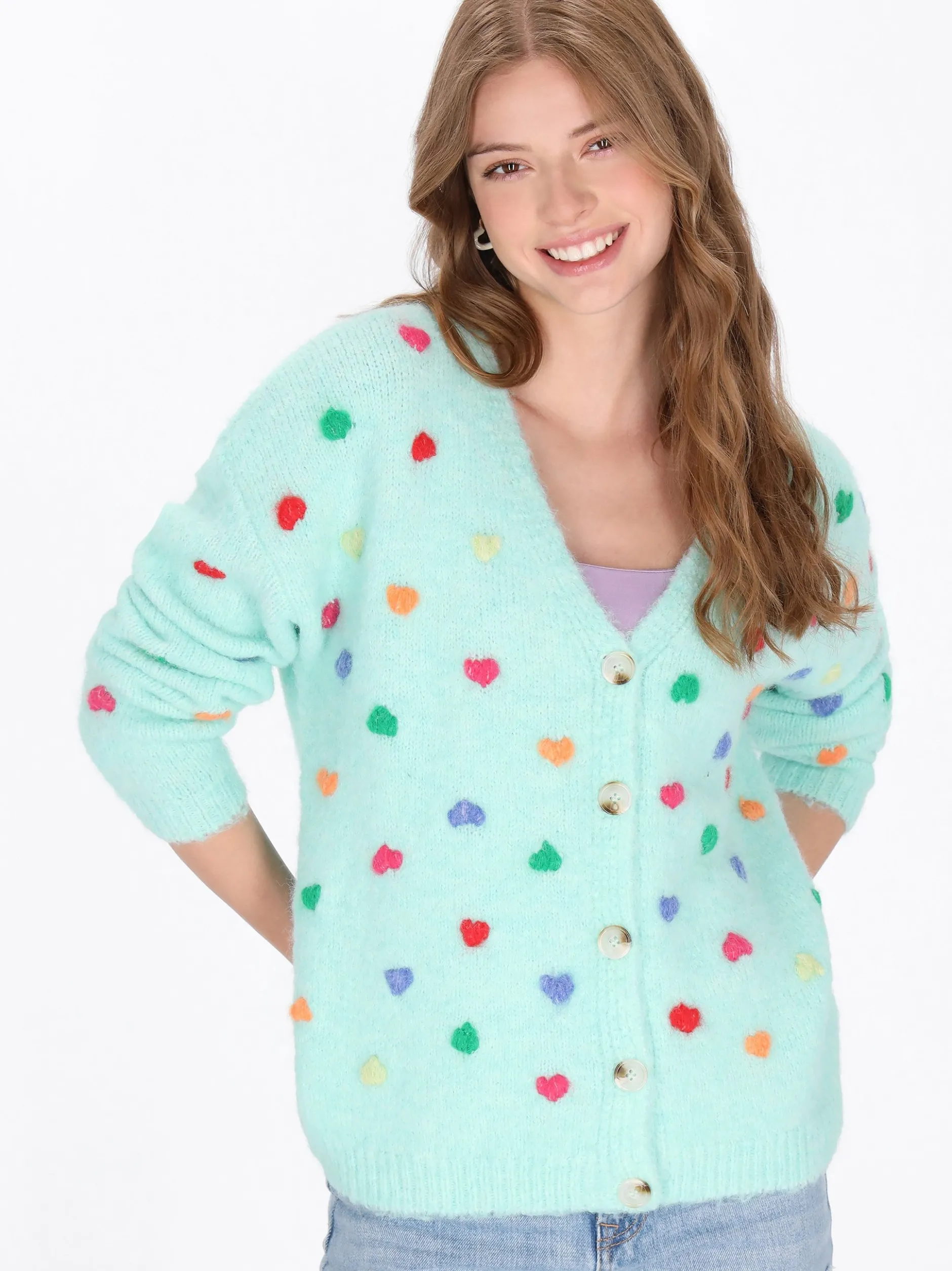 MyMo Damen Strickjacke in mint