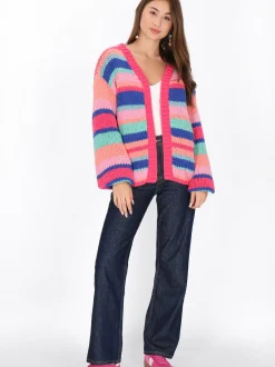 MyMo Damen Strickjacke in orange
