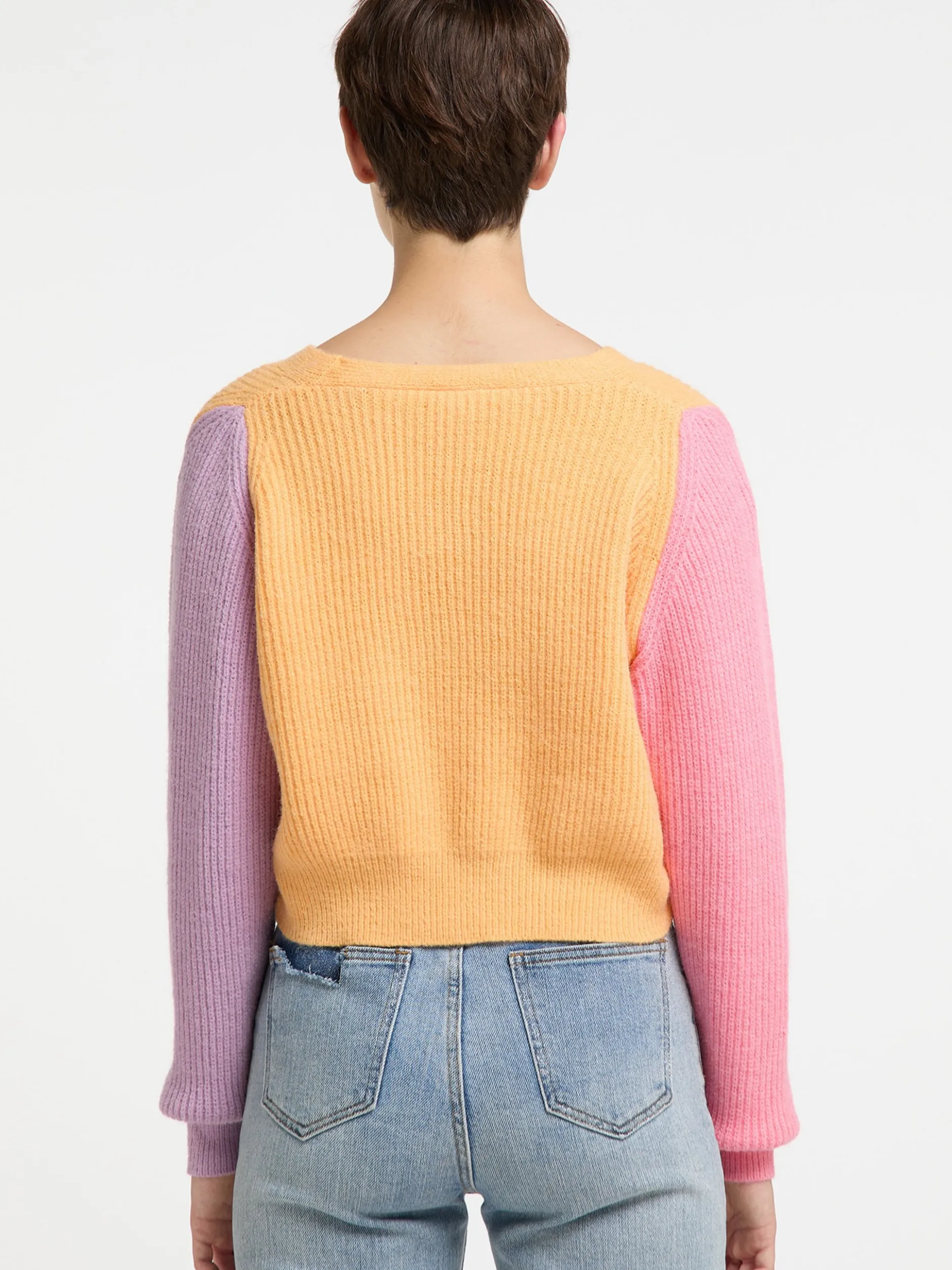 MyMo Damen Strickjacke in orange