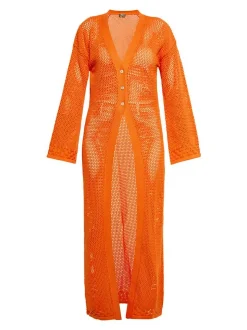 MyMo Damen Strickjacke in orange