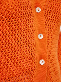 MyMo Damen Strickjacke in orange