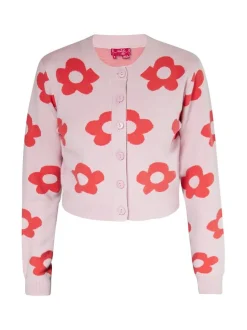 MyMo Damen Strickjacke in pink