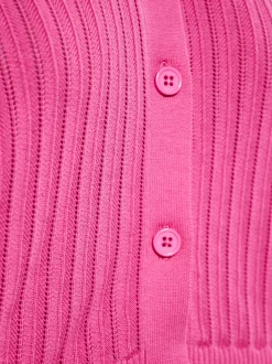 MyMo Damen Strickjacke in pink