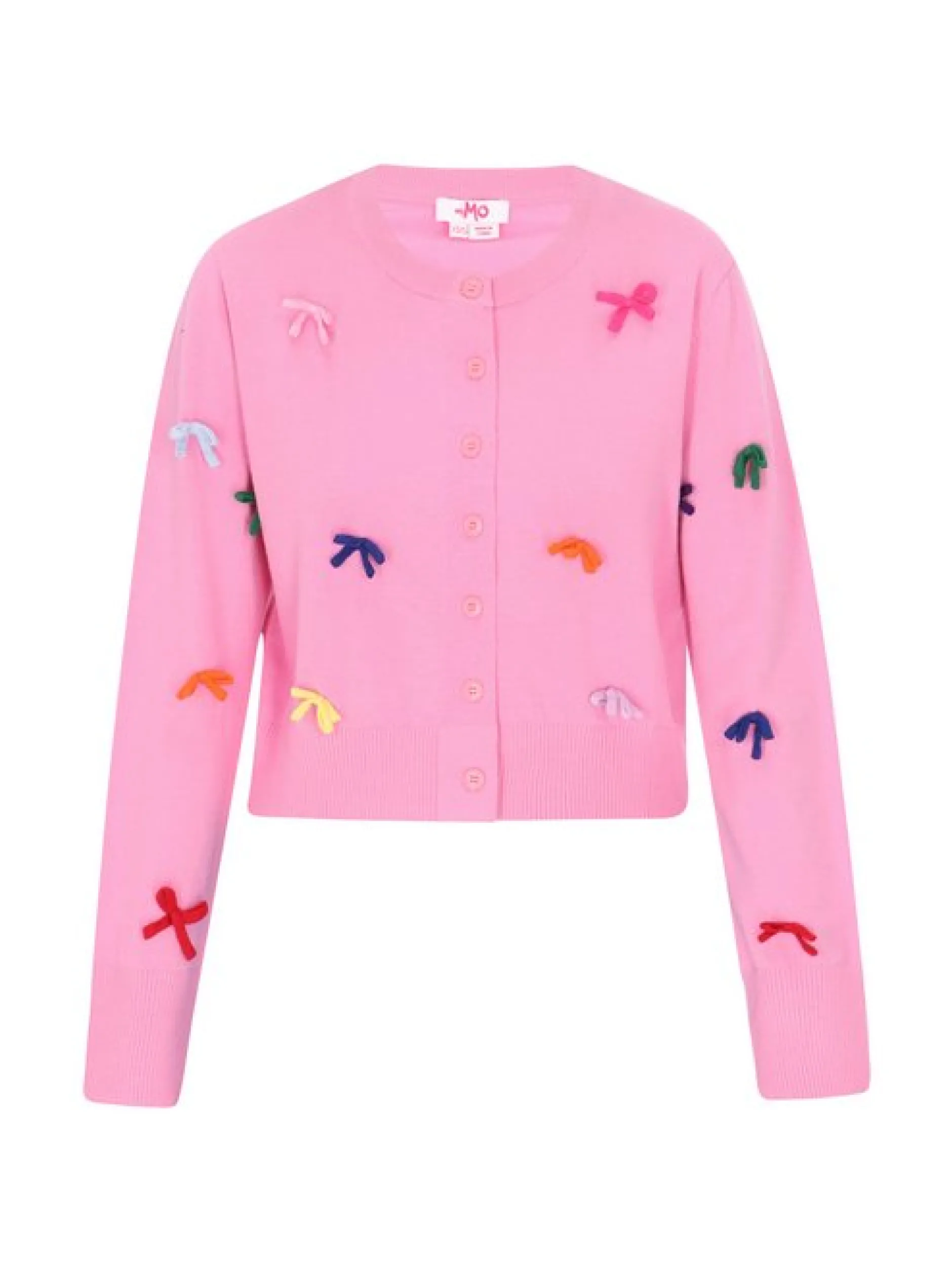 MyMo Damen Strickjacke in pink - Ausschnitt: Rundhals