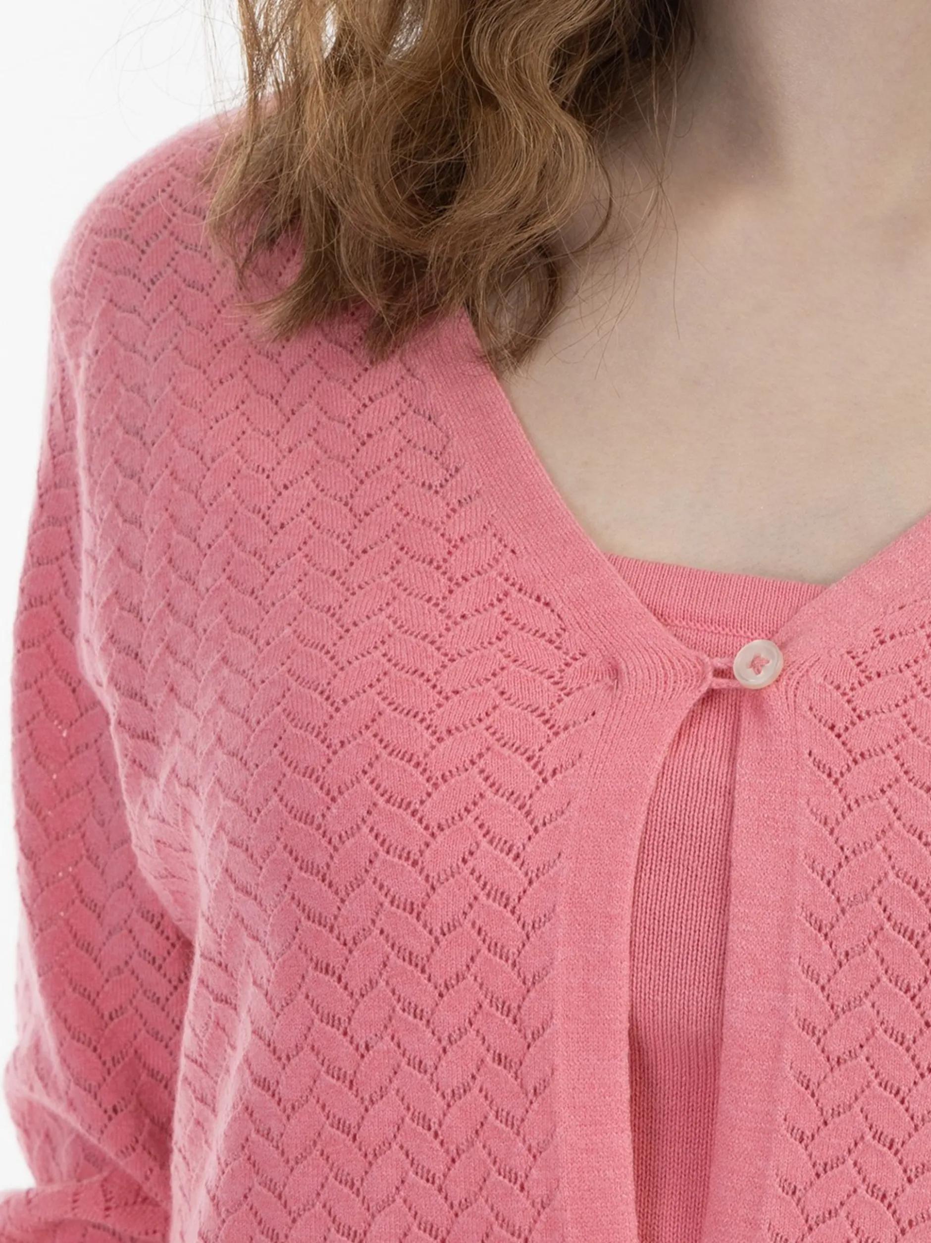 MyMo Damen Strickjacke in pink