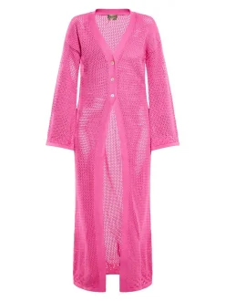 MyMo Damen Strickjacke in pink