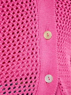 MyMo Damen Strickjacke in pink