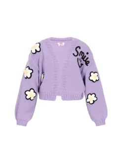 MyMo Damen Strickjacke in purple