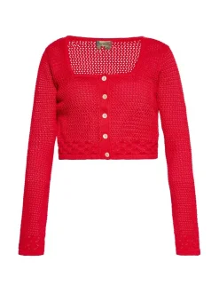MyMo Damen Strickjacke in rot
