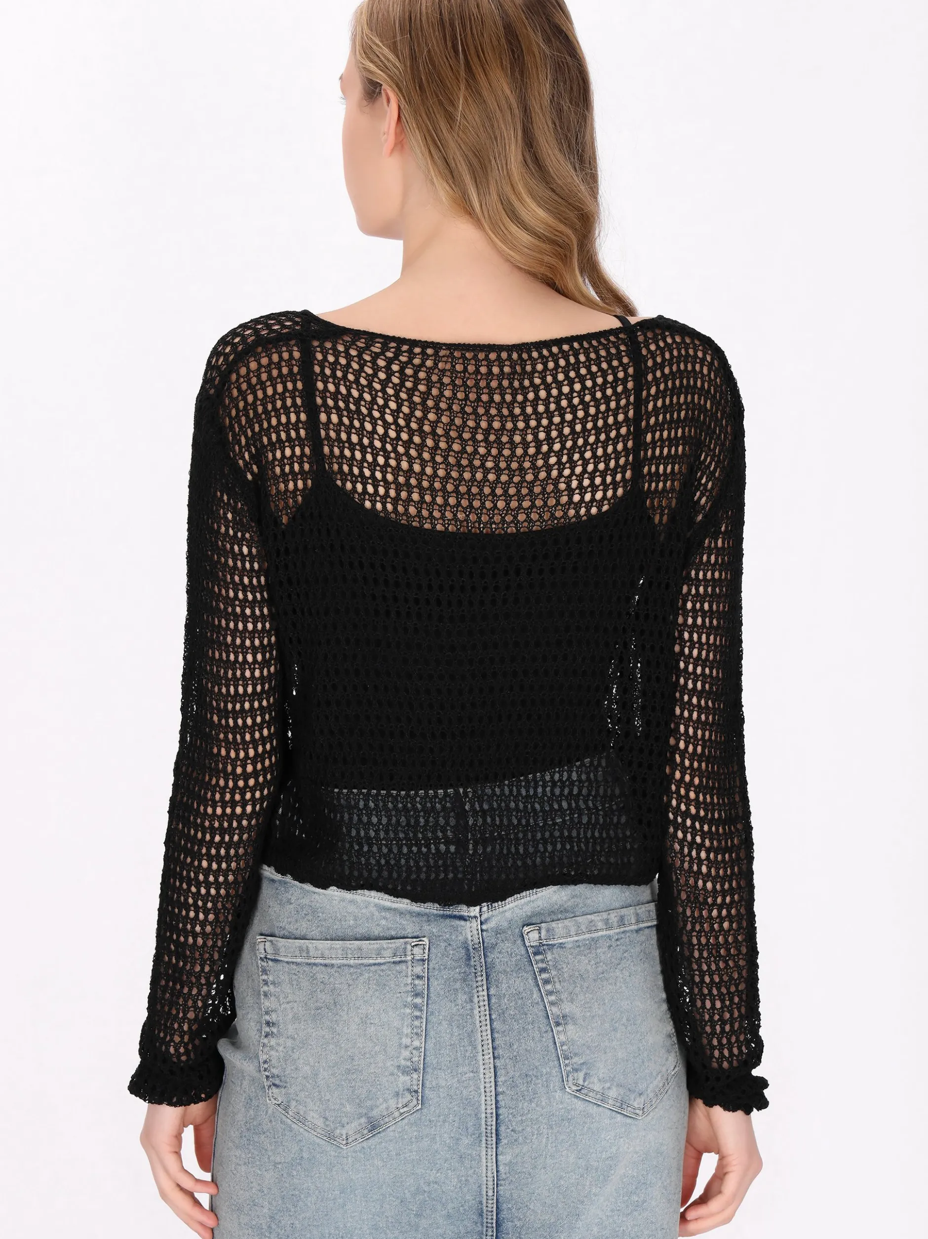 MyMo Damen Strickjacke in schwarz