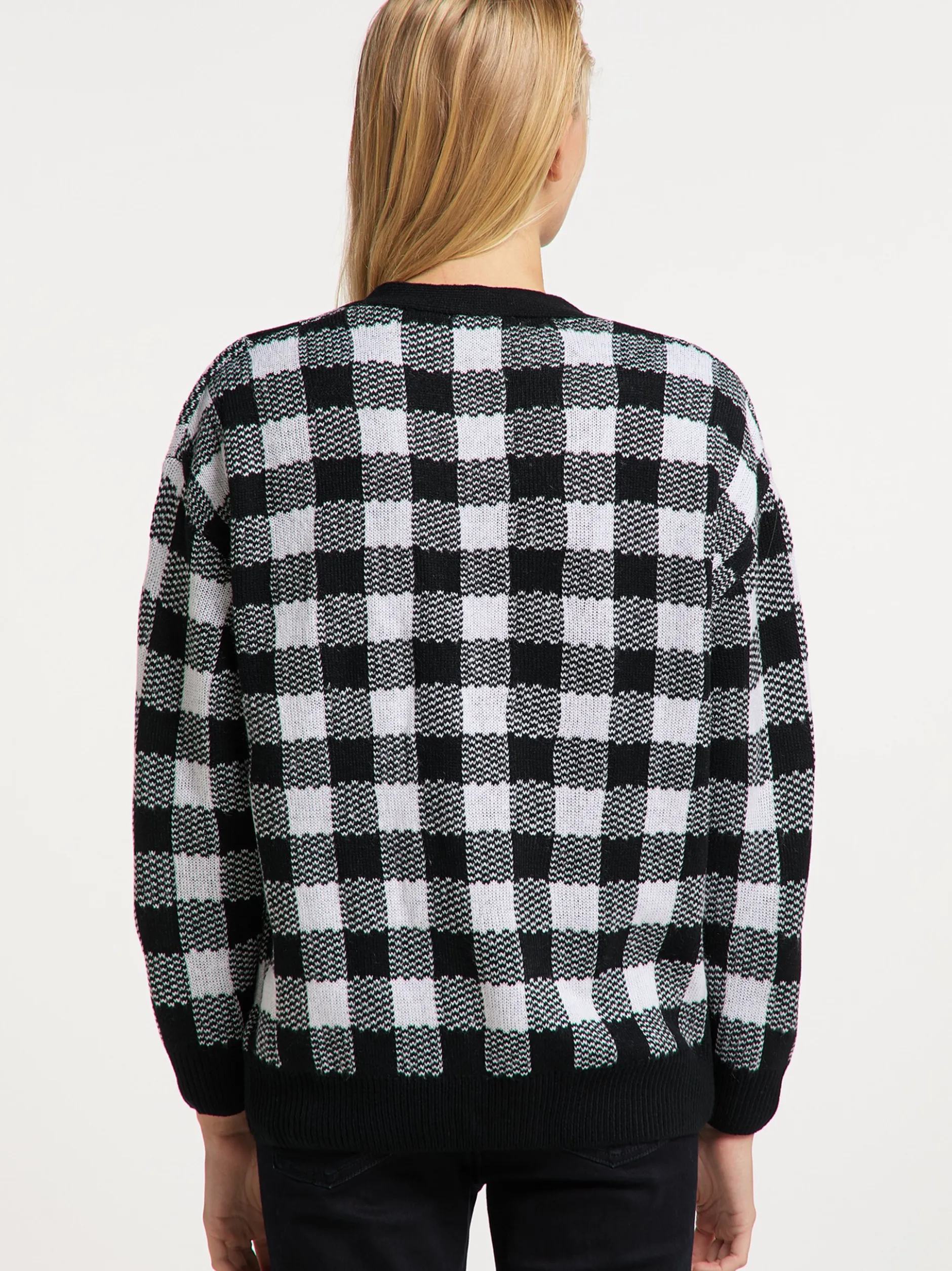 MyMo Damen Strickjacke in schwarz