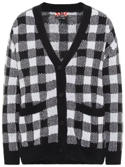 MyMo Damen Strickjacke in schwarz