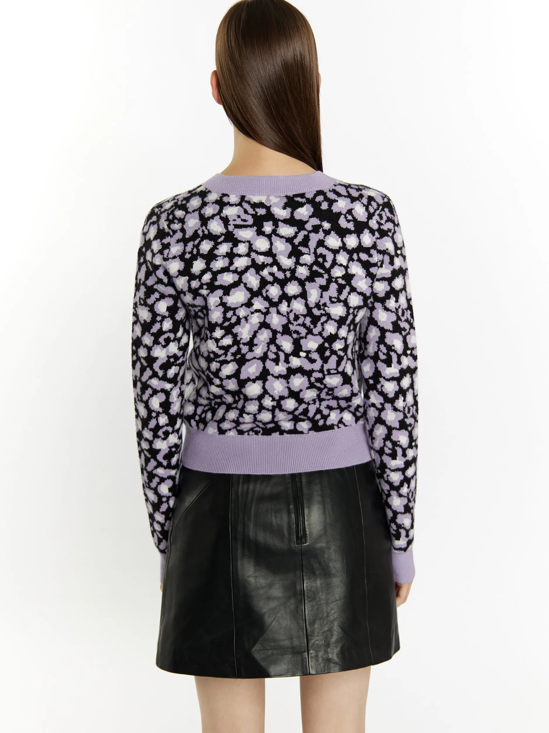 MyMo Damen Strickjacke in schwarz - Ausschnitt: Rundhals