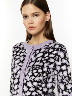MyMo Damen Strickjacke in schwarz - Ausschnitt: Rundhals