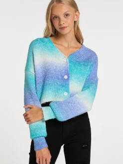 MyMo Damen Strickjacke in türkis