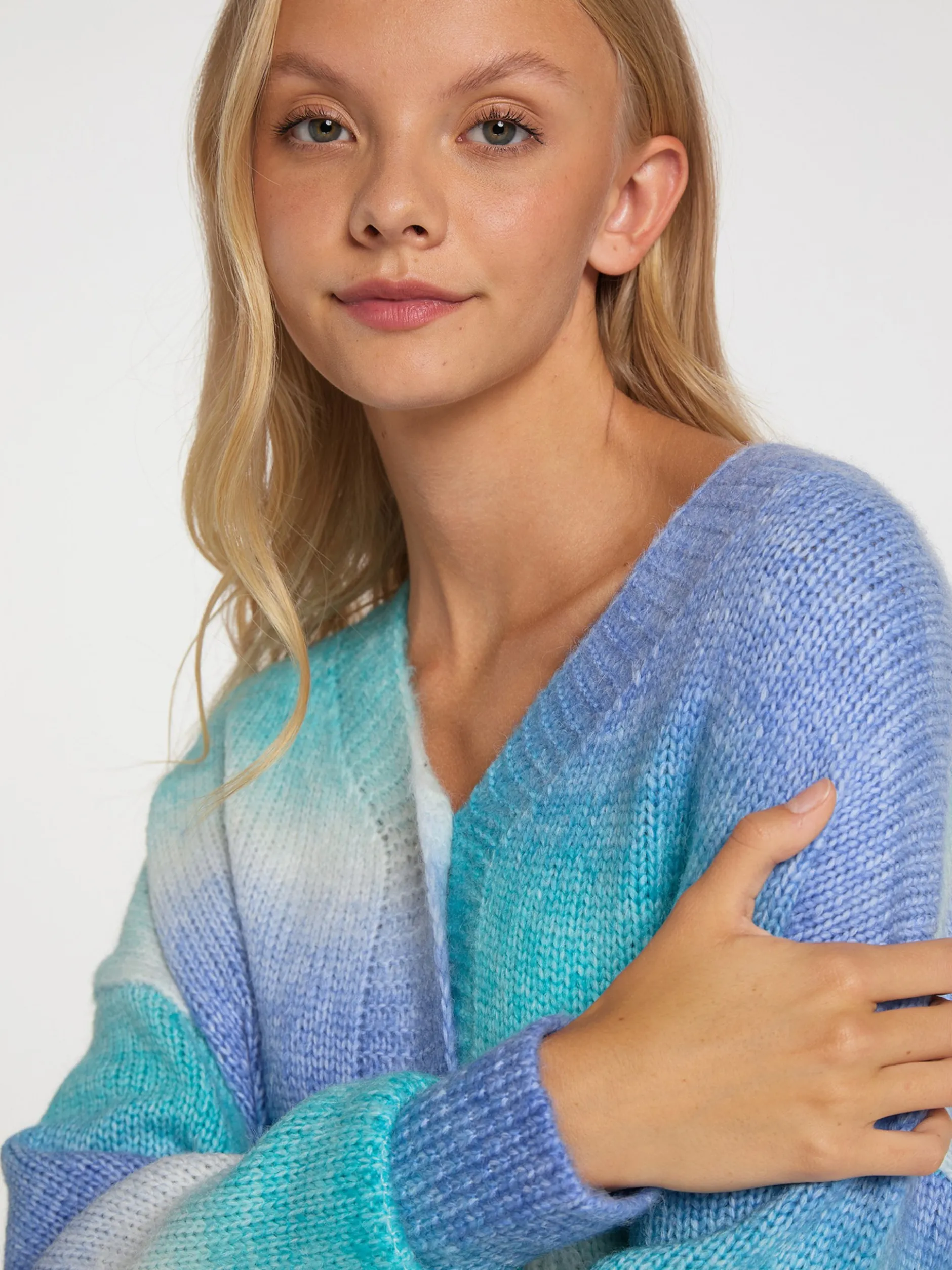 MyMo Damen Strickjacke in türkis
