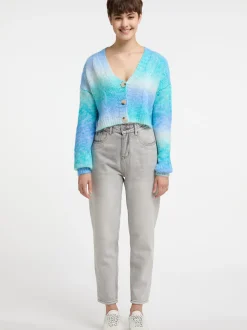 MyMo Damen Strickjacke in türkis