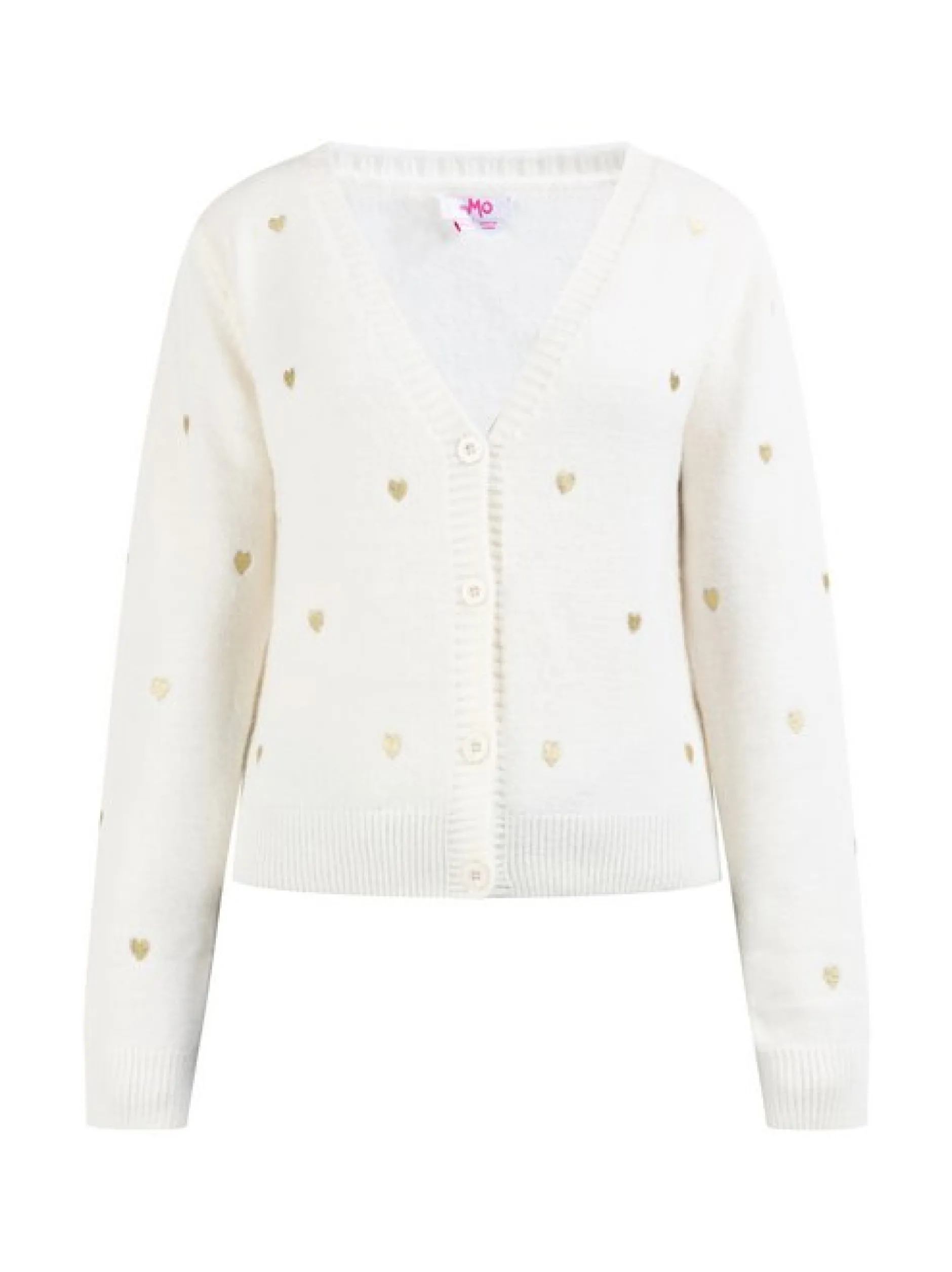 MyMo Damen Strickjacke in weiß