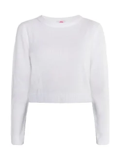 MyMo Damen Strickpullover in ecru - Ausschnitt: Rundhals