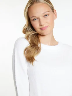 MyMo Damen Strickpullover in ecru - Ausschnitt: Rundhals