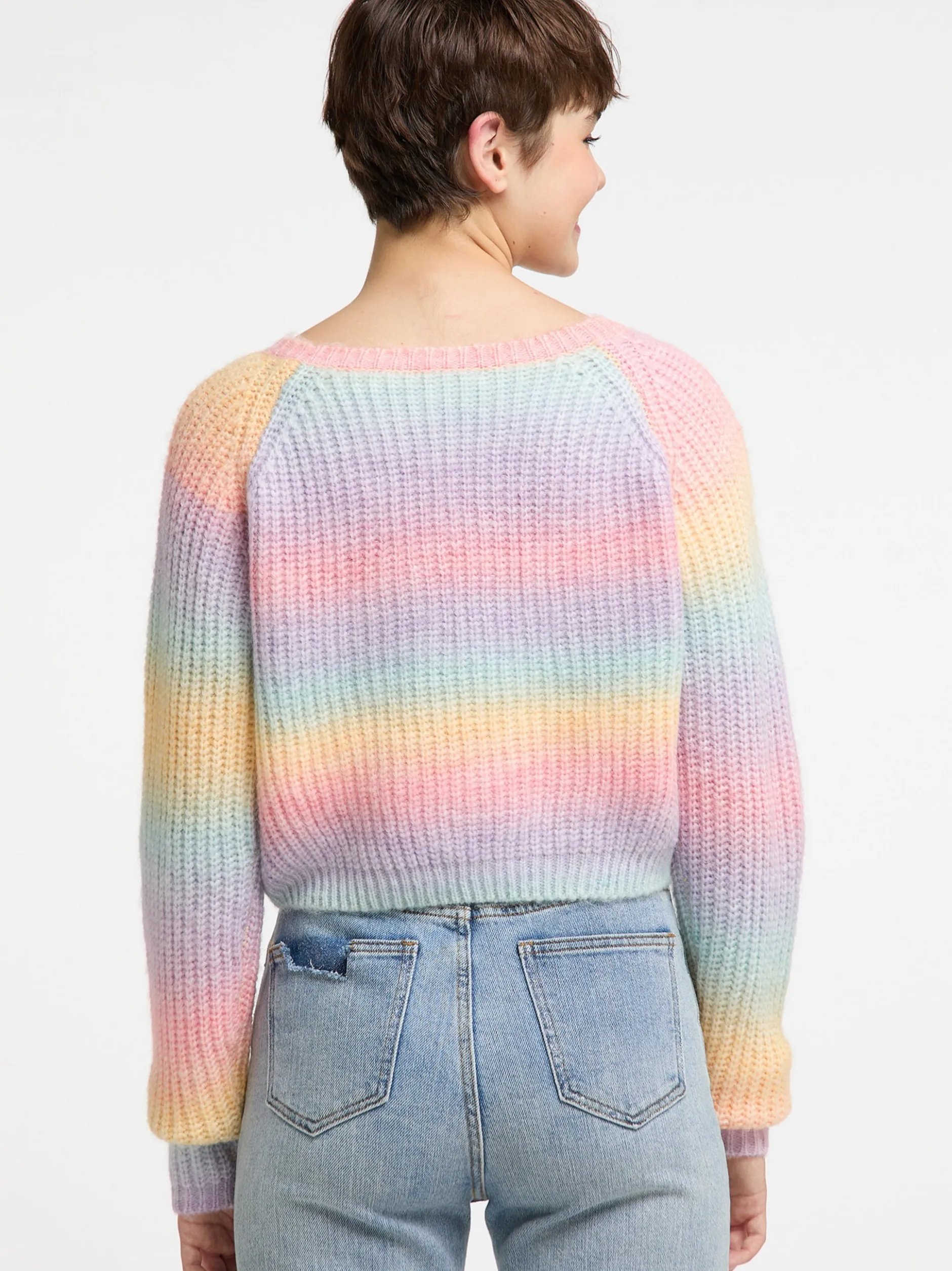 MyMo Damen Strickpullover in mehrfarbig