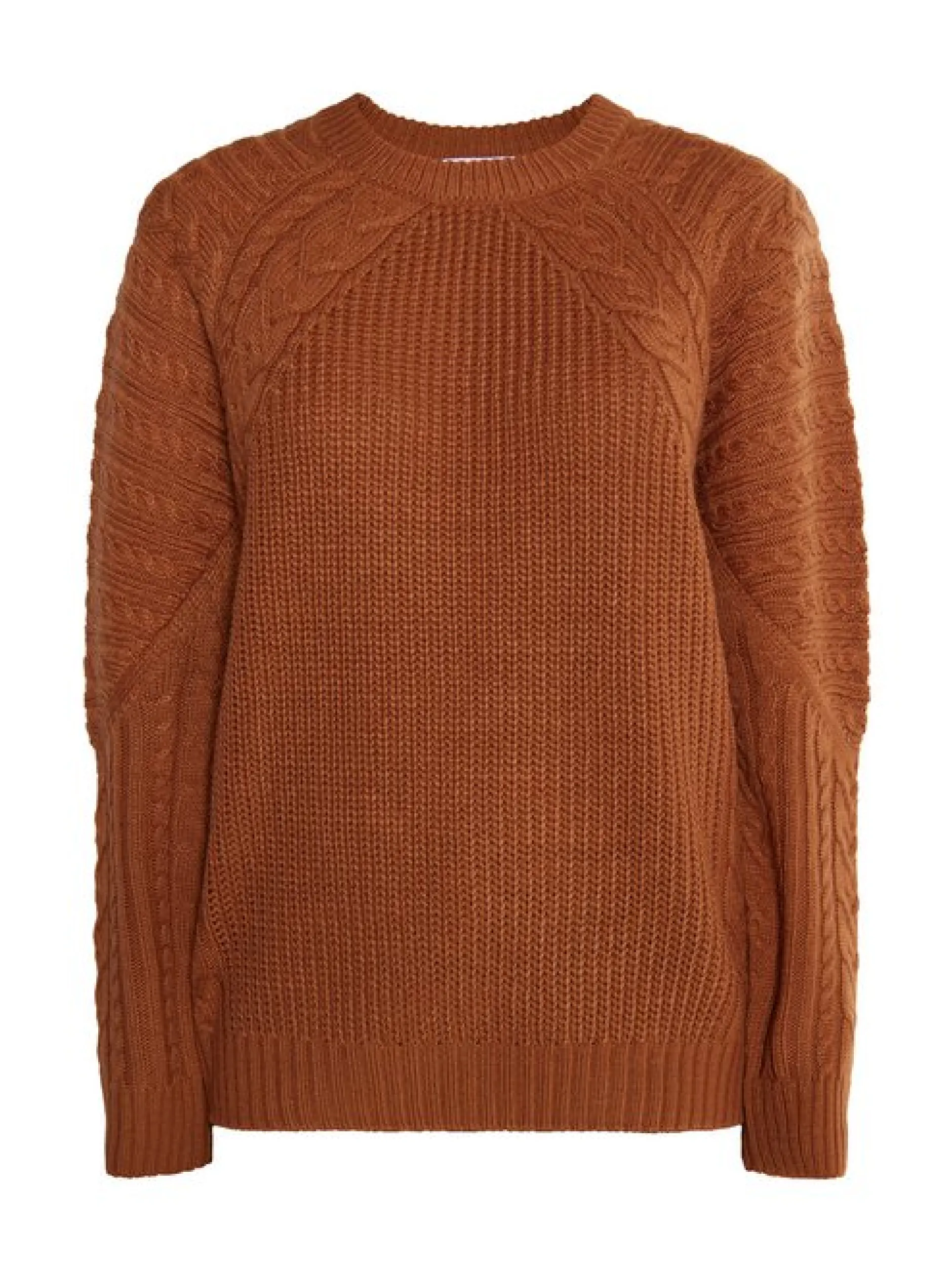 MyMo Damen Strickpullover in braun