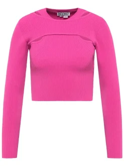 MyMo Damen Strickpullover in pink