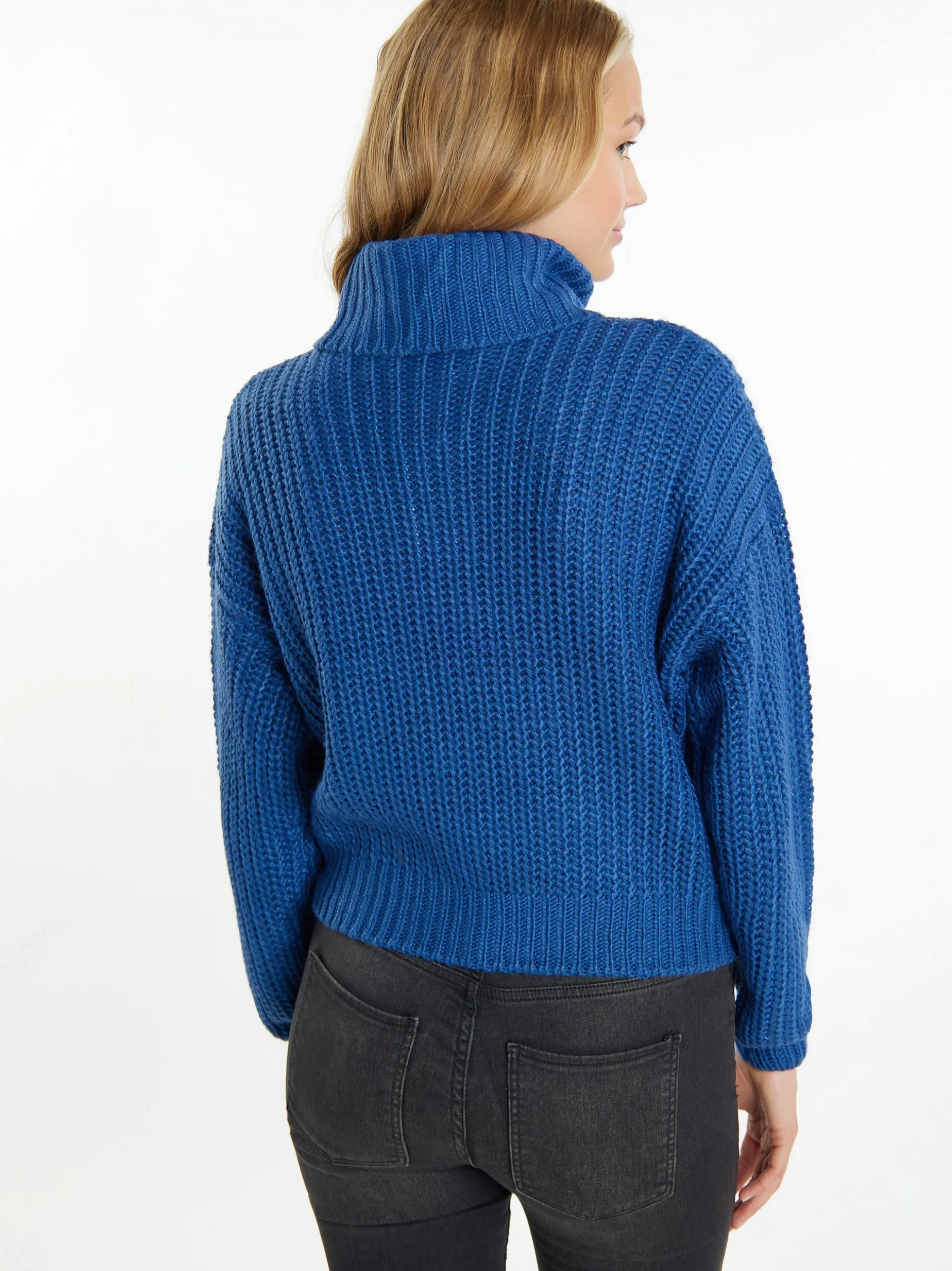 MyMo Damen Strickpullover in marine