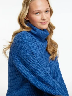 MyMo Damen Strickpullover in marine