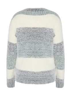 MyMo Damen Strickpullover in ecru - Ausschnitt: Rundhals