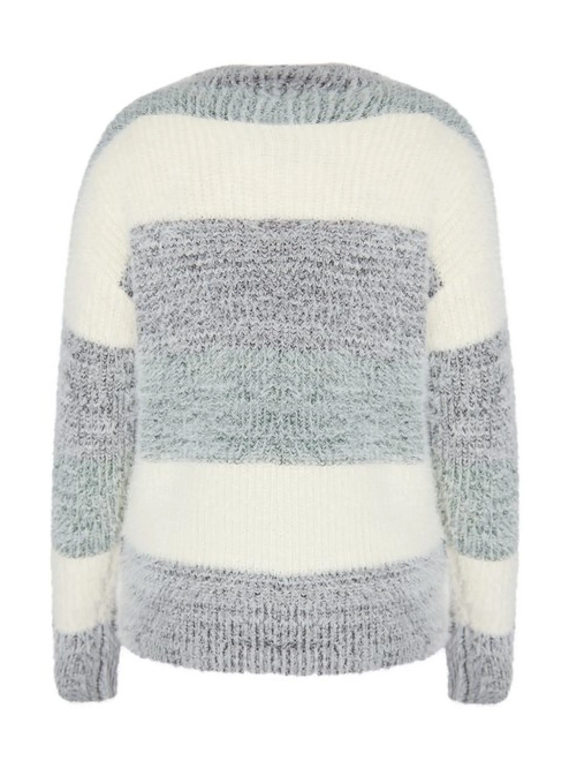MyMo Damen Strickpullover in ecru - Ausschnitt: Rundhals
