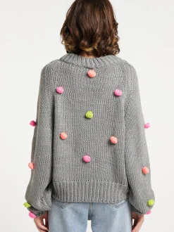 MyMo Damen Strickpullover in mehrfarbig