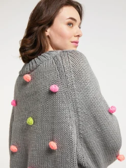 MyMo Damen Strickpullover in mehrfarbig