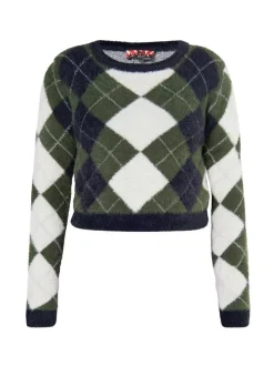 MyMo Damen Strickpullover in schwarz