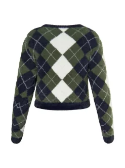 MyMo Damen Strickpullover in schwarz