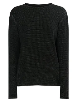 MyMo Damen Strickpullover in schwarz